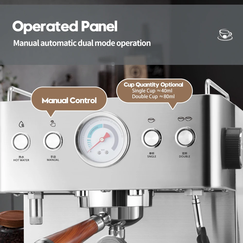 Professional Barista-Grade Stainless Steel Espresso Maker Dual Heating And Dual Pump Commercial Coffee Machine