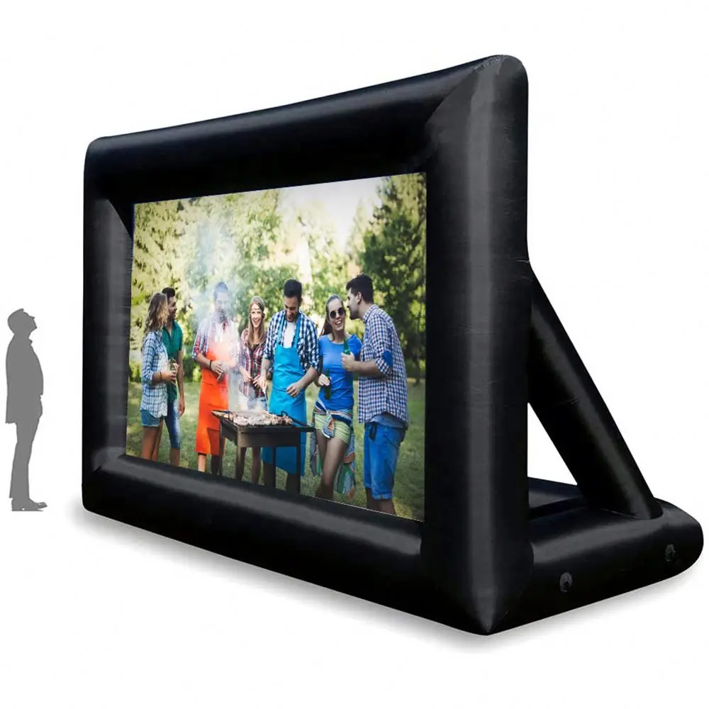 16Ft 16:9 Wholesale Oxford Cloth Projector Outdoor Backyard Inflatable Movie Double-Sided Projection Theater Screen