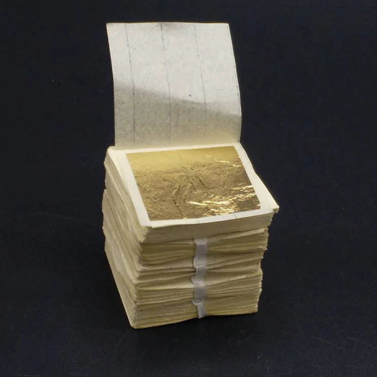 
edible cake decoration edible gold leaf 4.33*4.33cm 24k gold leaf for food decoration 