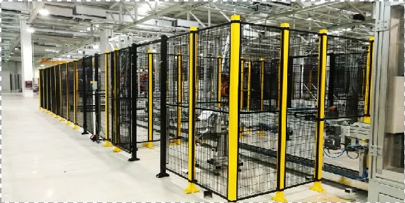 Workshop Production Line Fencing Machine guarding system Safety Robotics Workshop Isolation Network Fence Panels