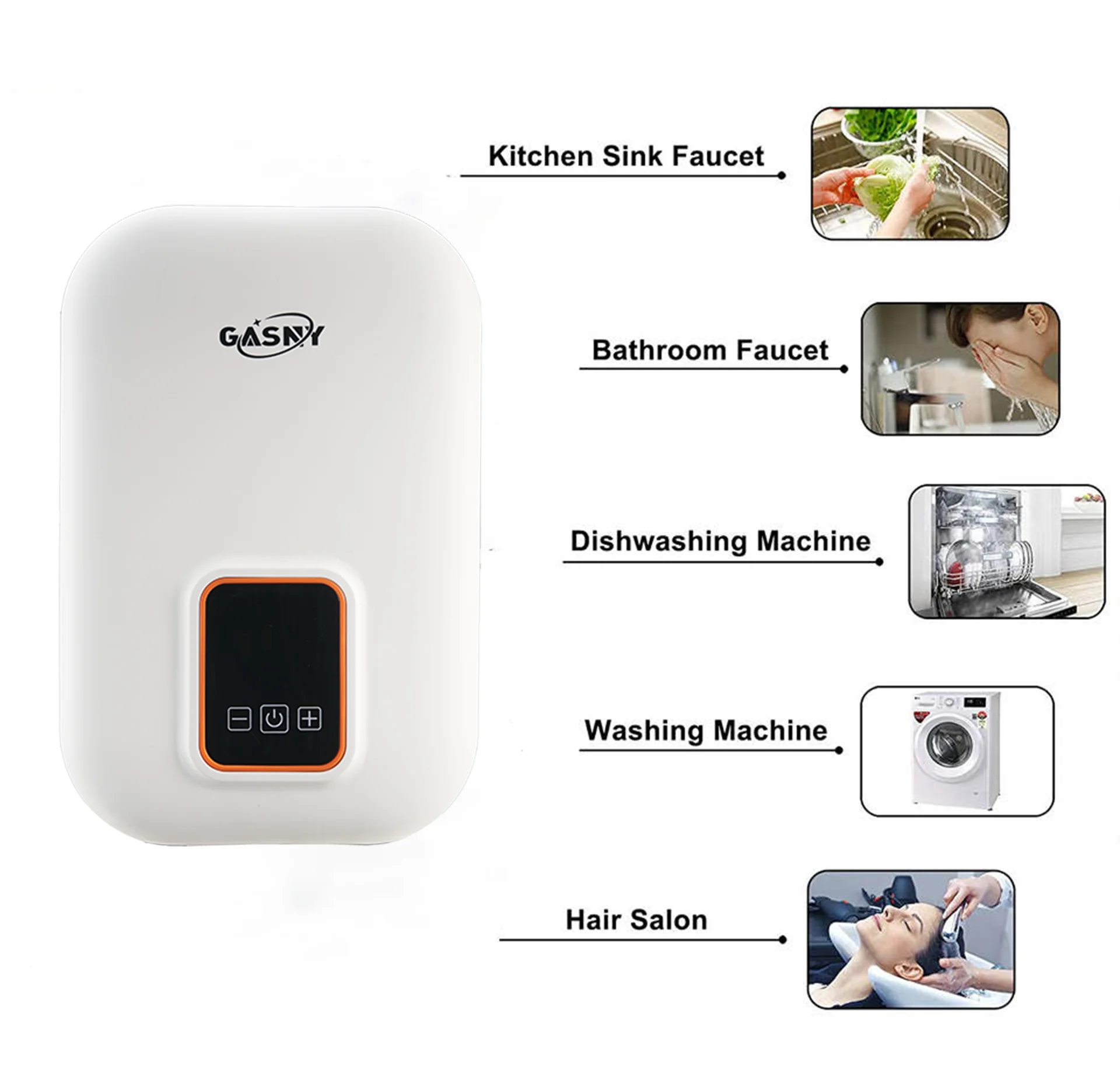 220-240V 6KW Electric Instantaneous instant Electronic Kitchen Wall Mounted Tankless Hot Water Heater