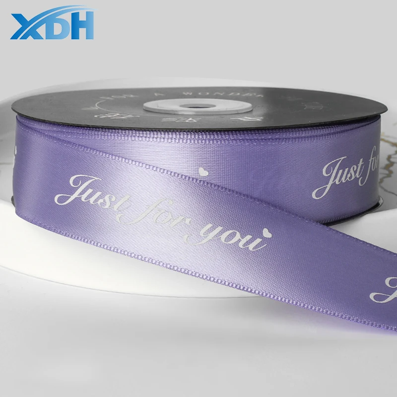 China Wholesale Colored Satin Ribbon 1.5 Inch With Logo And Bows For Gifts Printed Ribbon Bow