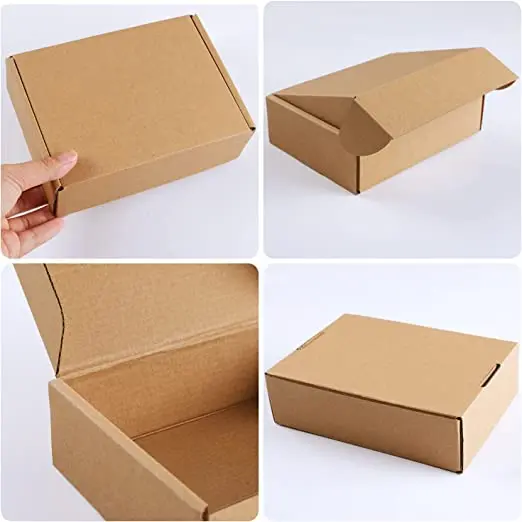 Custom Private Label Eco Friendly Flexography Clothes Delivery Box Biodegradable Kraft Mailer Shipping Box For Clothes