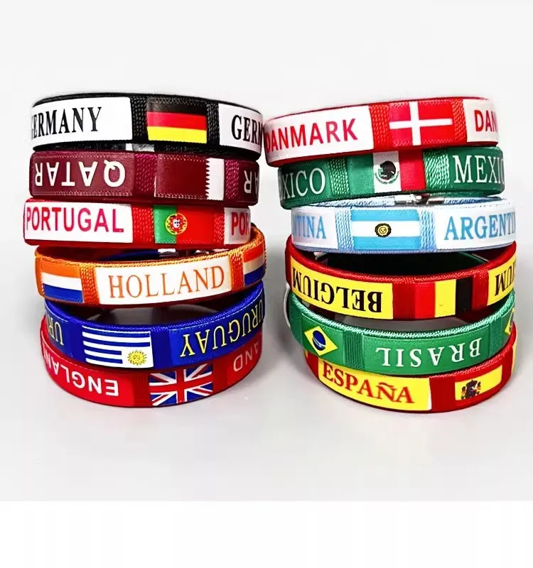 Factory Football Cup Hand Bracelet Custom National Syrian Flag Bangle Bracelet Charm For Cheering