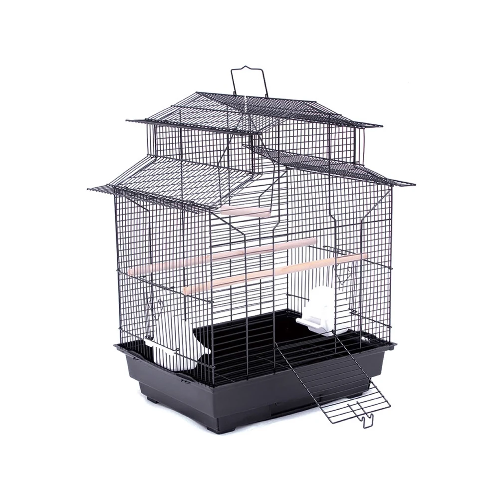 Durable Stainless Steel Wooden Parrot Bird Cage Hanging Cages for Birds Breeding Cage Nest House