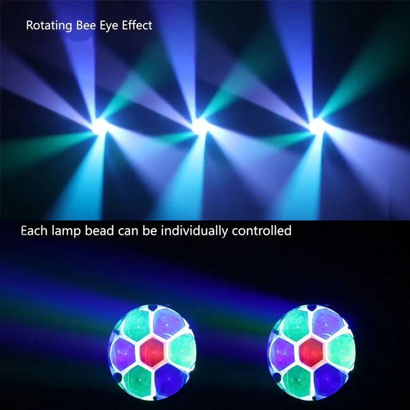 AOPU 7*40W Bee Eye Mini Moving Head Lights With Auxiliary Light LED Moving Head Stage Light With Wash Rotating