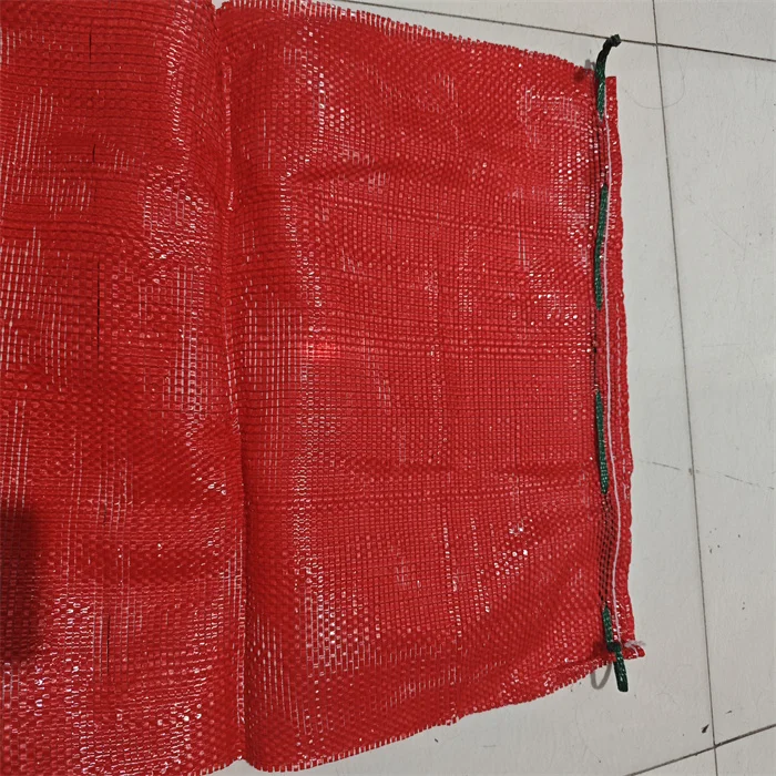 Customized Size Red Leno Onion Potato Vegetables Packaging 25kg 50kg Poly Mesh Net Bag