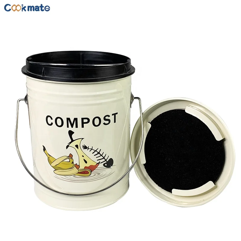 Round Trash Can Small Wastebasket, Garbage Bin Container with Swing-Close Lid, Kitchen, Bathroom, Home Office, Holds Waste