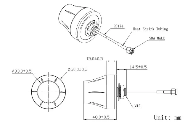  JCG058 китайский производитель наружная 850/900/1800/1900 mhz gps gsm антенна винт бесплатный