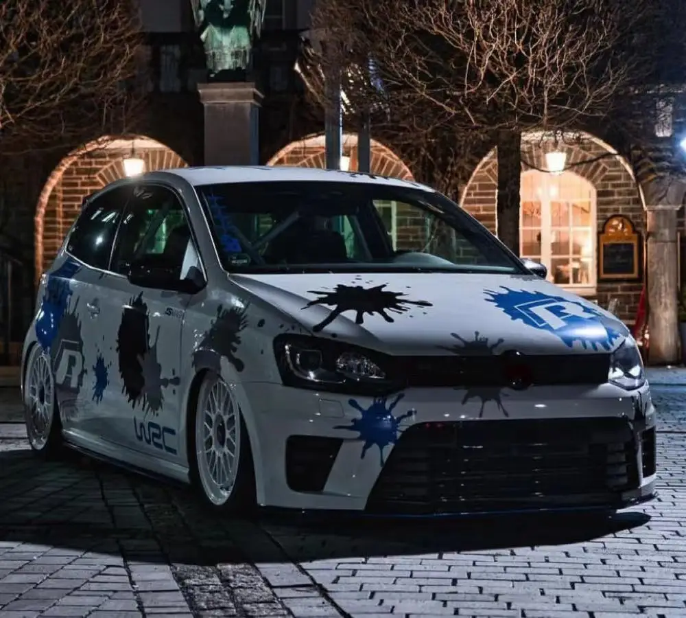 For VW Polo WRC  ABS Bumper Lip Front Shovel Style Body Kit Spoiler parts front bumper