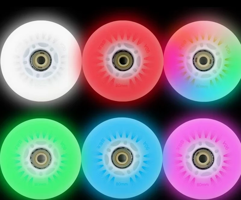 Wholesale outdoor Inline Flash Roller Skates Wheels Speed Roller Skating Wheels