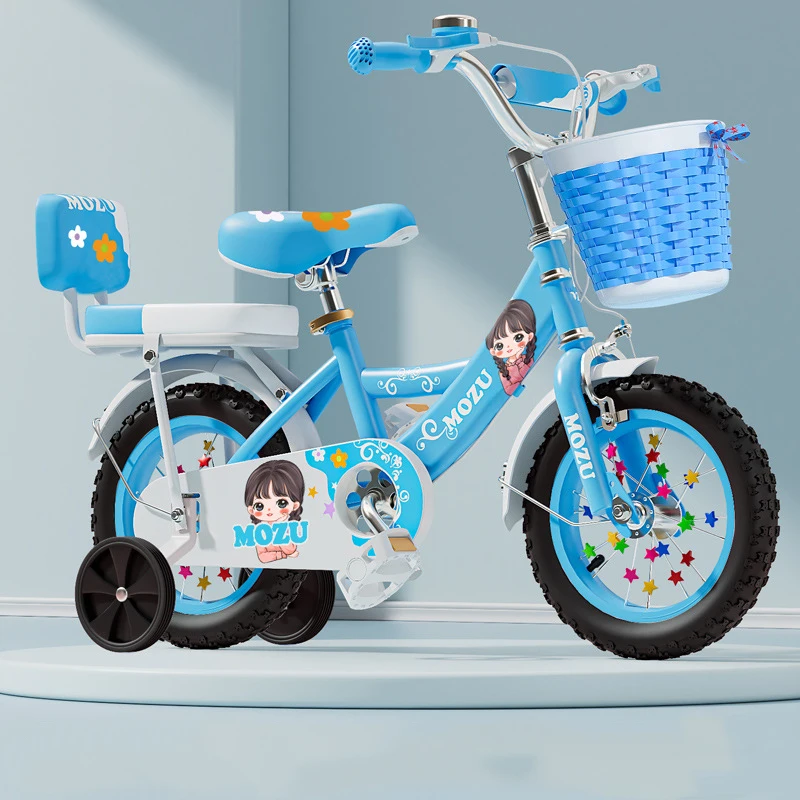 Wholesale kids four wheels bike with basket metal children bicycle in good price kids bike