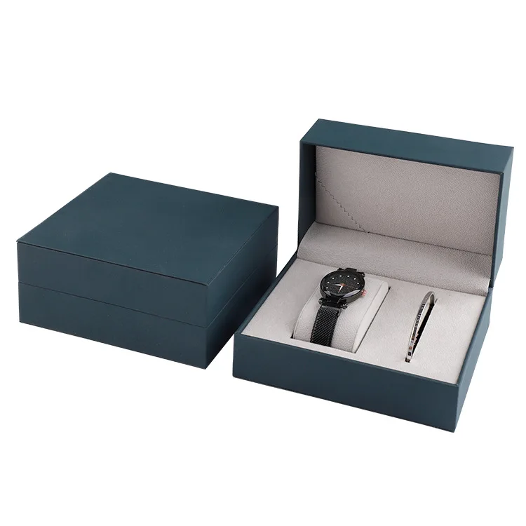 Clamshell bracelet necklace watch display box Gift packaging box pu watch box can be printed LOGO