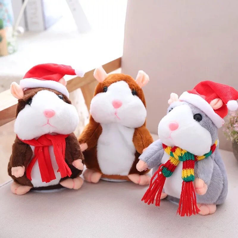 
Christmas gifts talking hamster plush toy 16cm soft toys plush hamster talking plush dolls for children christmas 