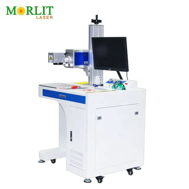 20W 30W  Fiber Laser Marking Machine on Plastic Stainless Steel Jewelry co2 laser marking machine