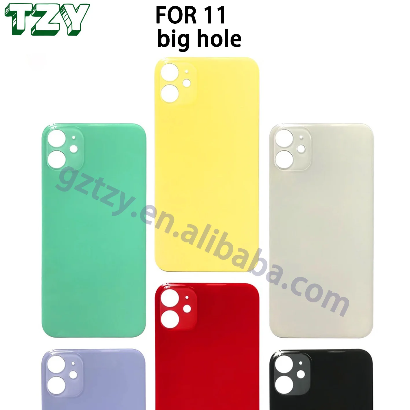 High Quality Wholesale Black White Red Replacement Glass Door Empty Housing Battery Back Glass Cover For Iphone 11