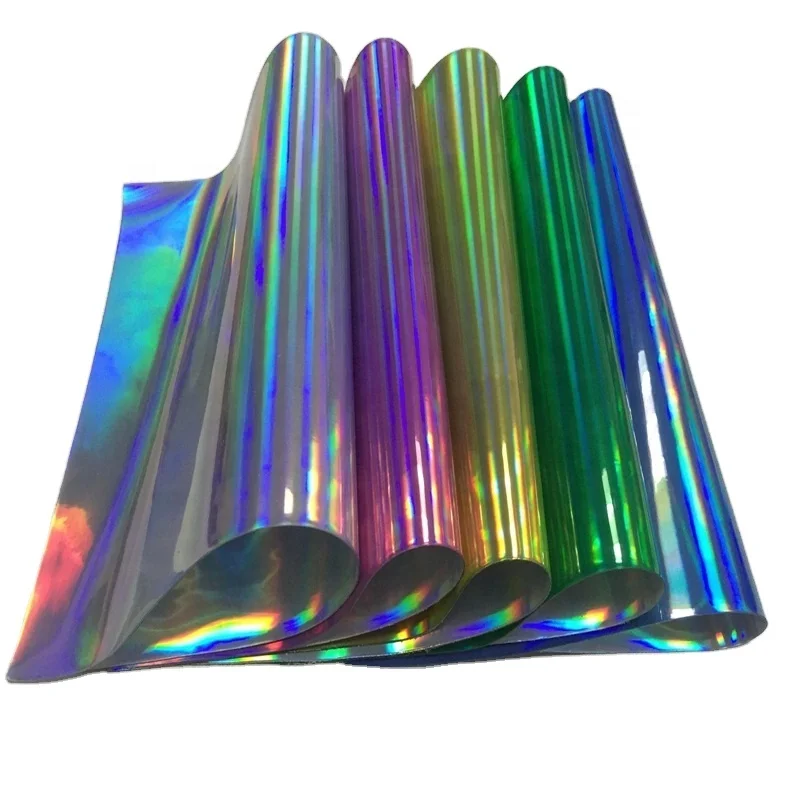 Royal Glory BOPP Laser Colorful Iridescent Metalized Holographic Film Roll For Packaging Lamination