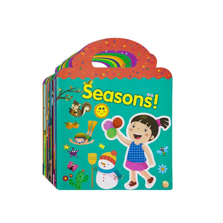 Best Selling Kids Portable Quiet Book Die Cut Stickers Imagination and Creativity Static Sticker Book