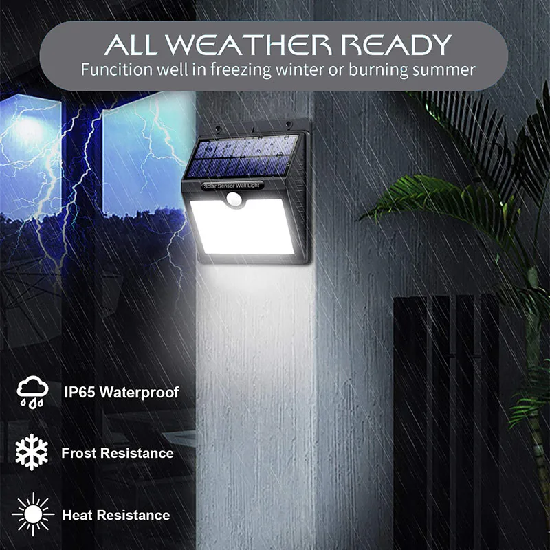 
97 LEDs Waterproof Solar Powered PIR Motion Sensor Energy Saving Night Lights solar wall light 96 led motion sensor 