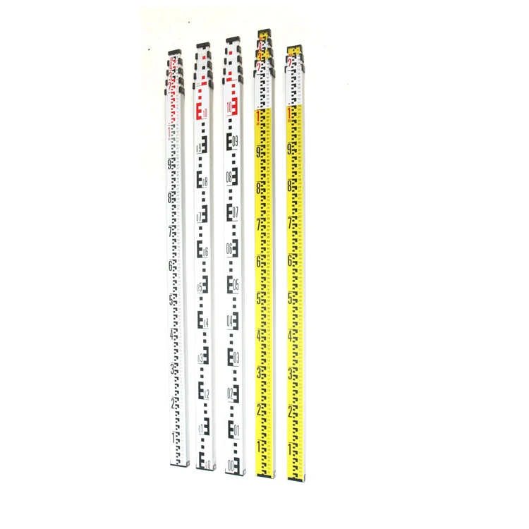 
5m Aluminium Leveling Staff with bubble 