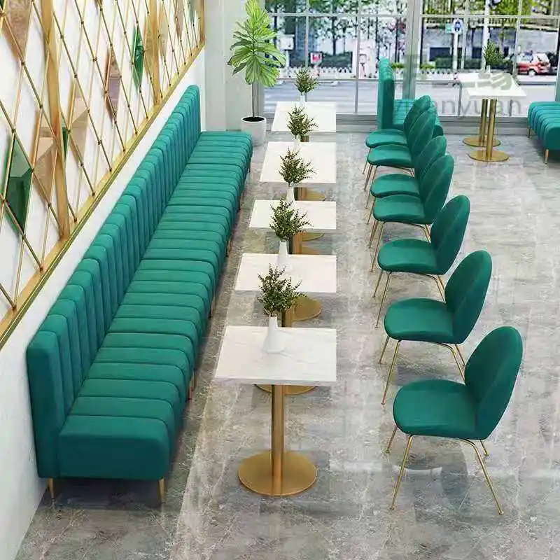 New arrival Commercial Furniture Cafe Bar Hamburger Shop KTV Club Leather Sectional Wood Couch Restaurant Sofa Booth Seating