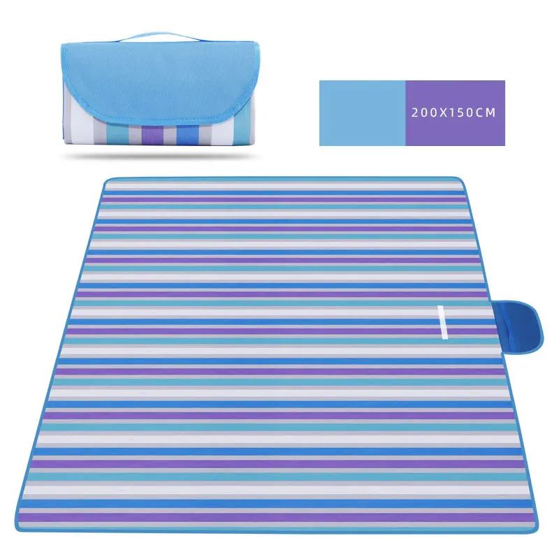 Family Picnic Blanket with Tote, Extra Large Foldable and Waterproof Camping Mat for Outdoor Beach Hiking Grass Travel