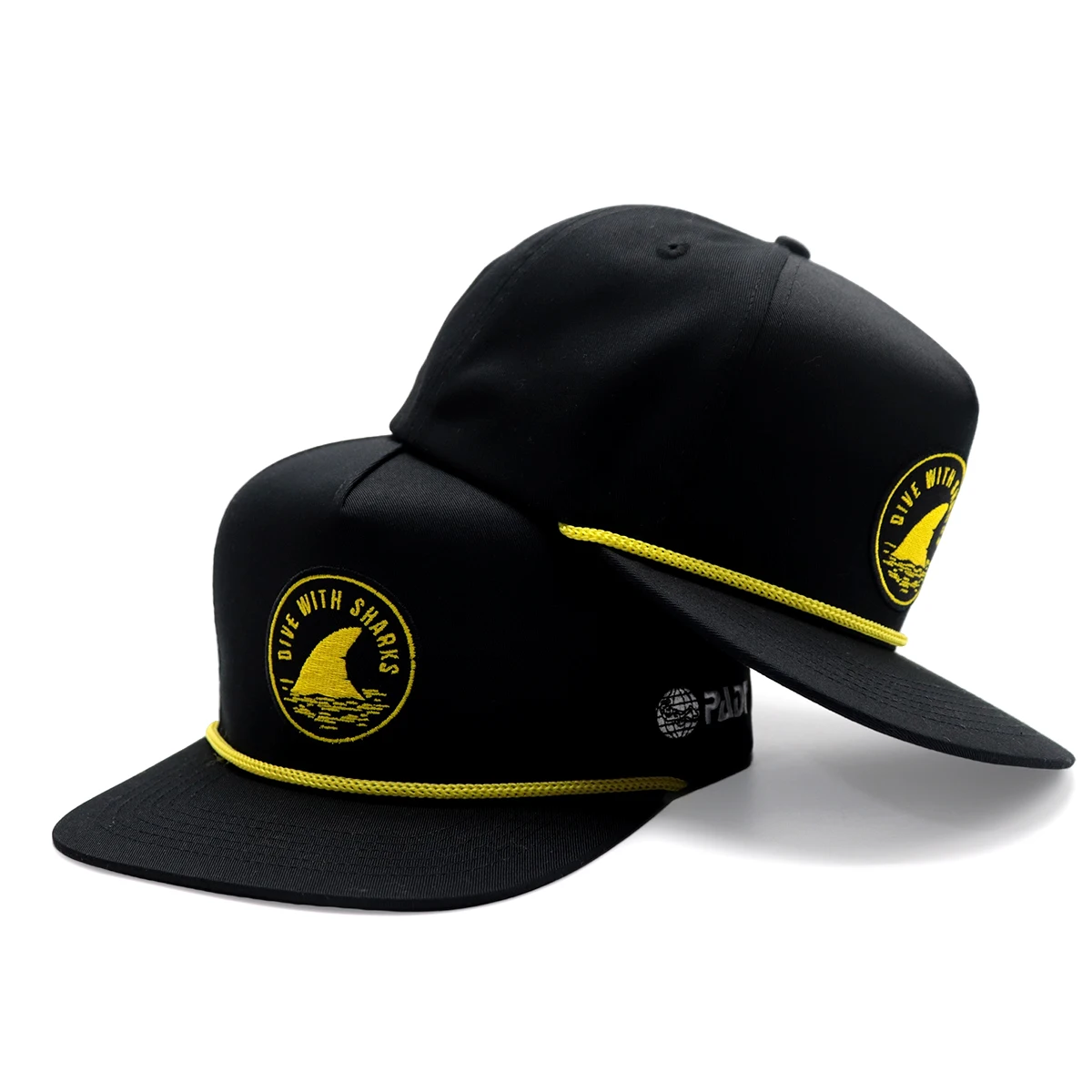 Your Own Design Basketball Caps flat bill High Quality 5 panel Custom embroidery rope Hat Snapback