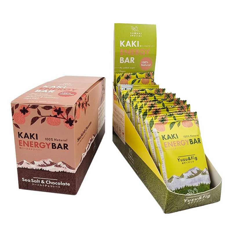 Custom Counter Display Packaging Boxes Protein Chocolate Bar Energy Supplements Small Bottle Packaging Cardboard Boxes
