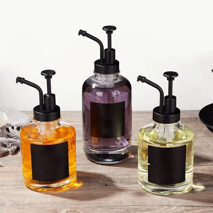 Coffee Syrup Dispenser Coffee Bar Pump Dispenser Glass Syrup Bottle 500ml 16oz Maple Coffee Syrup Pump Bottles