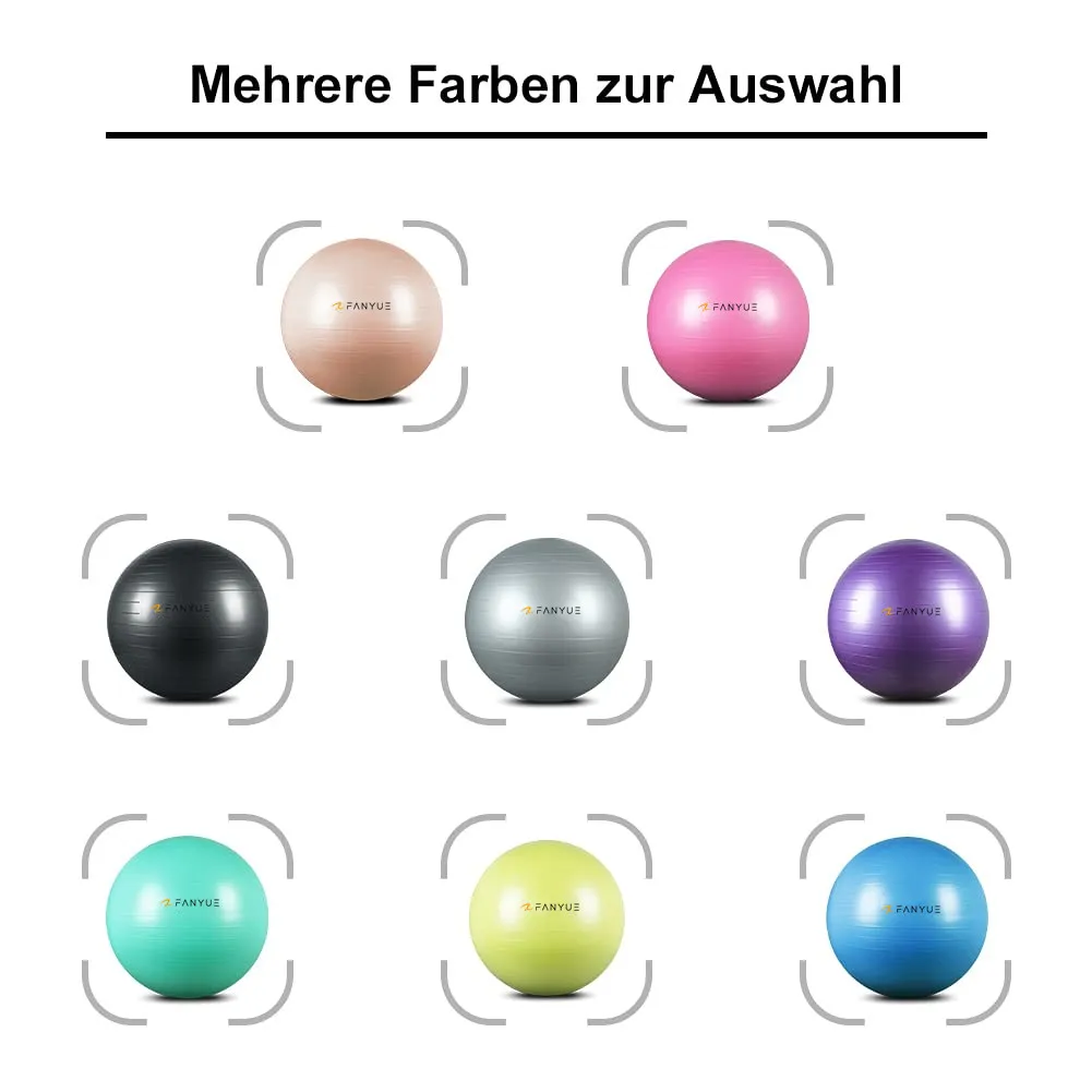 Wholesale Inflatable PVC Yoga Ball Non-slip Pilates Gym Ball Fitness Exercise Non-slip Pilates Balls Balance Gym Use Available