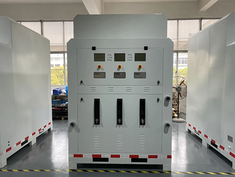 Skid Series 6000L Tank with Three Products Fuel Dispenser Mobile Gas Station DC 12v Mobile Gas Station Solar