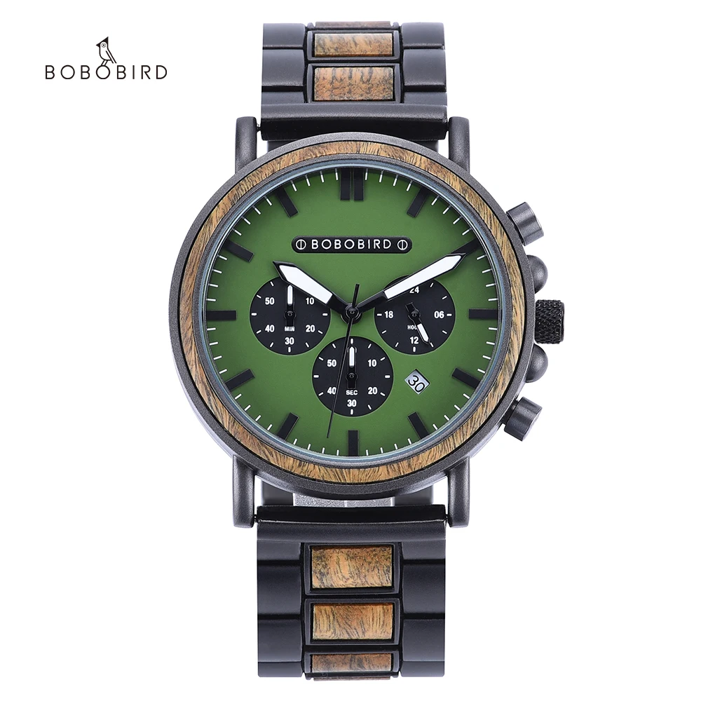 BOBO BIRD popular selling men wooden watches good quality 2021 quartz wrist watches low MOQ custom watch dropshipping