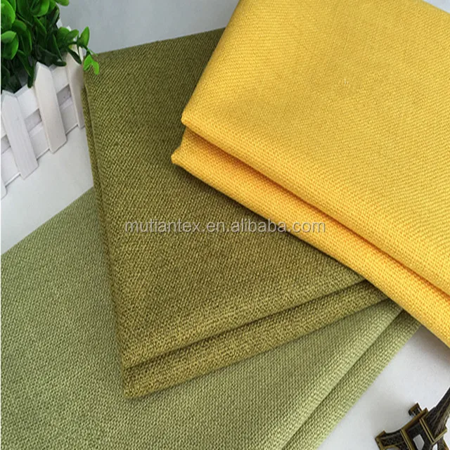 knitting fabric bonded100%polyester faux linen sofa fabric polyester linen fabric for pillows