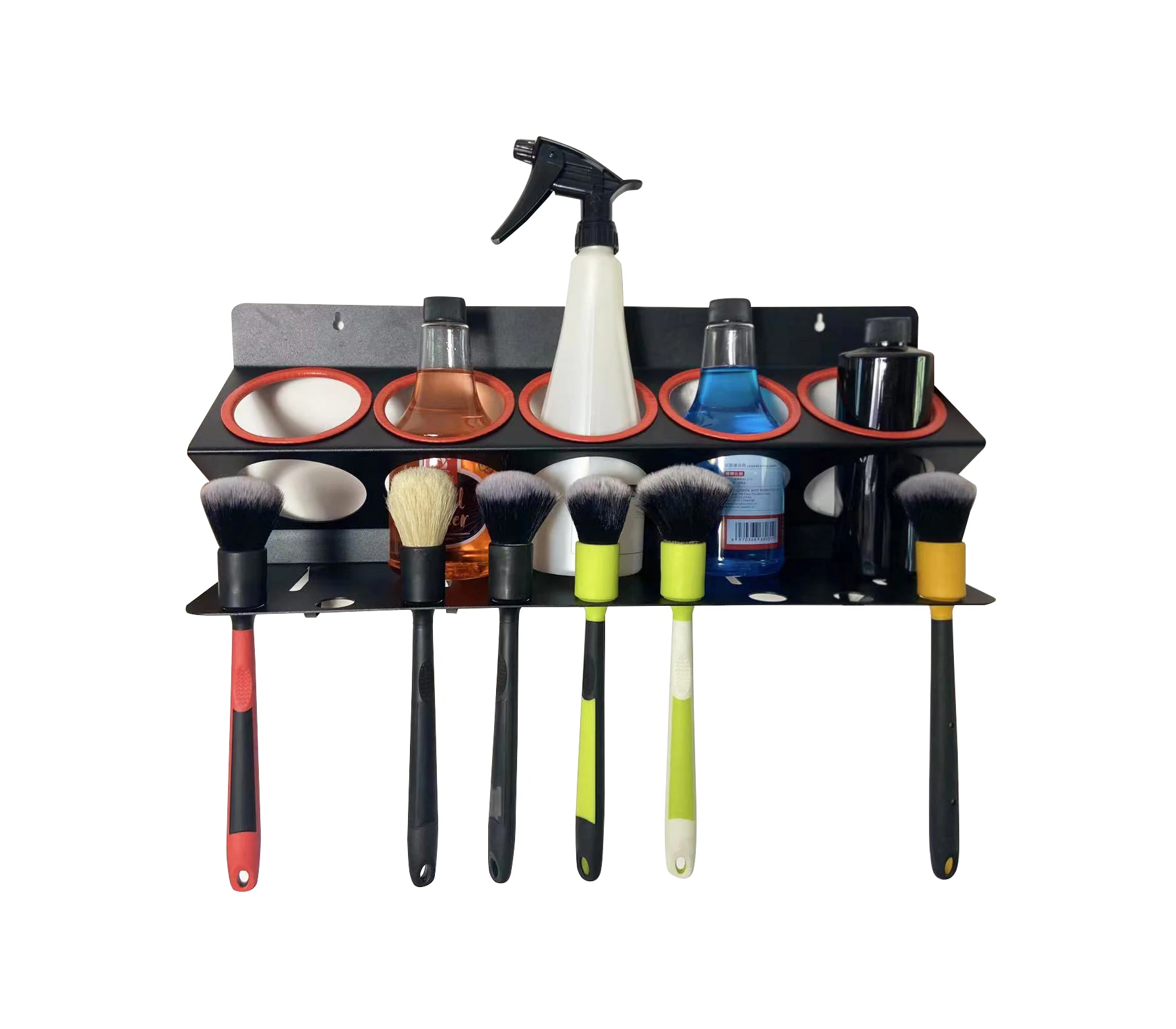 2022 New Style detailing wall mount holder  heavy duty rack which can hold compound and car brushes and wax cleaner