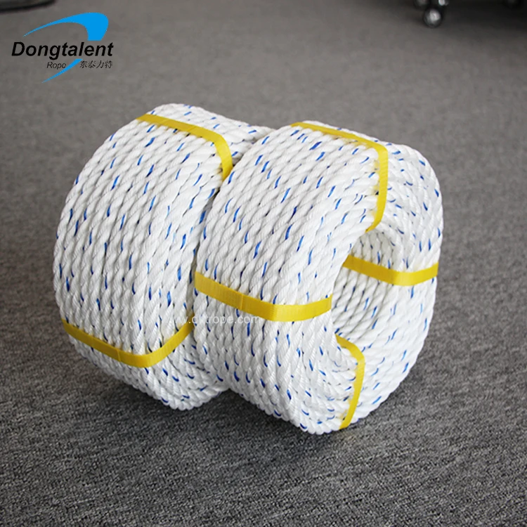 Wholesale high quality low price 3 strand  PP fishing twisted packaging ropes