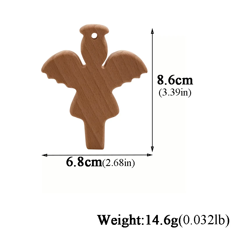 Wholesale Non Toxic Natural Organic Beech Wood Goddess Infant Teething Toy Accessories Wooden Teether Set