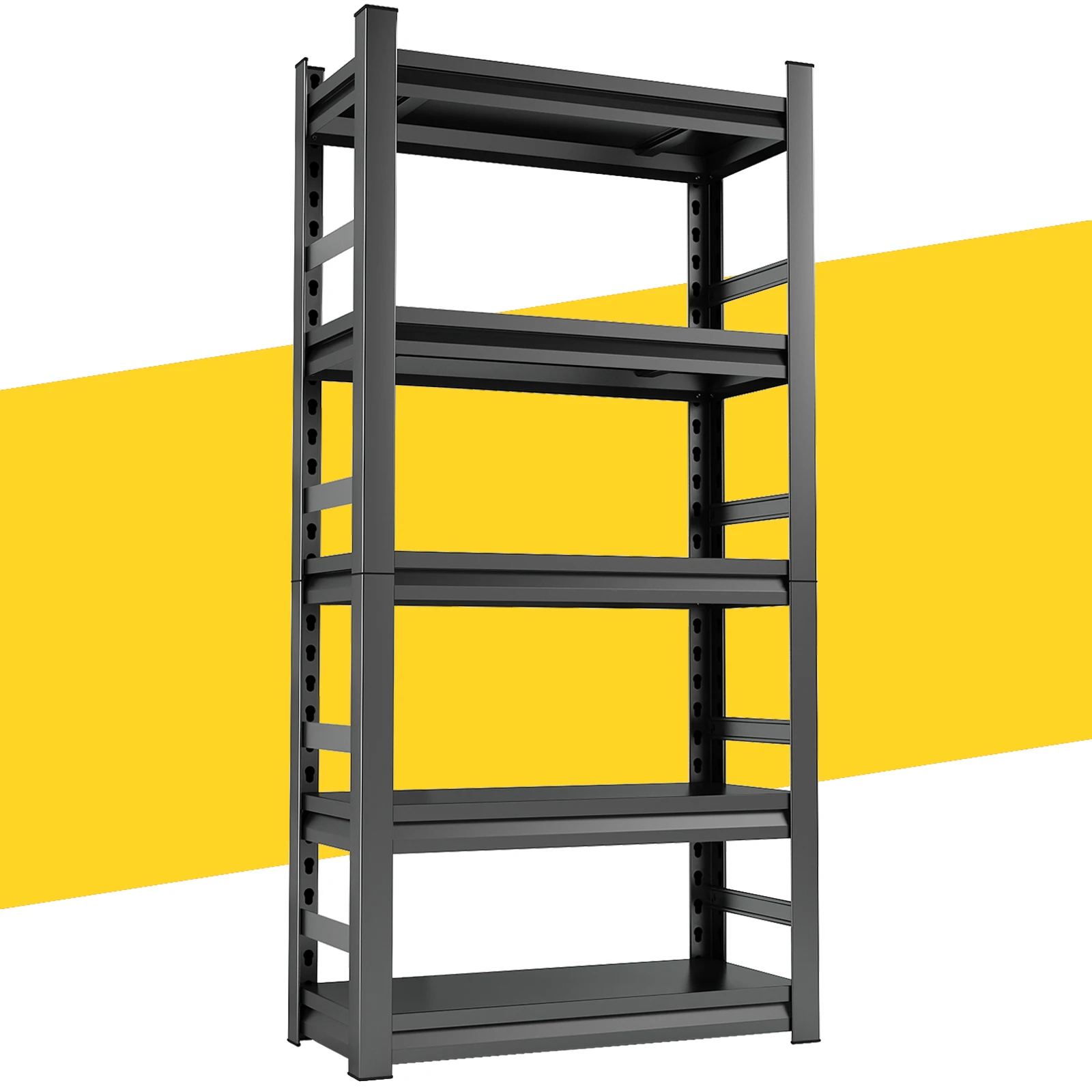 Estantes de metal 5 Layer Medium Duty Galvanized Steel/Metal Storage Rack Shelves Industrial Shelving Boltless Rivet Shelf