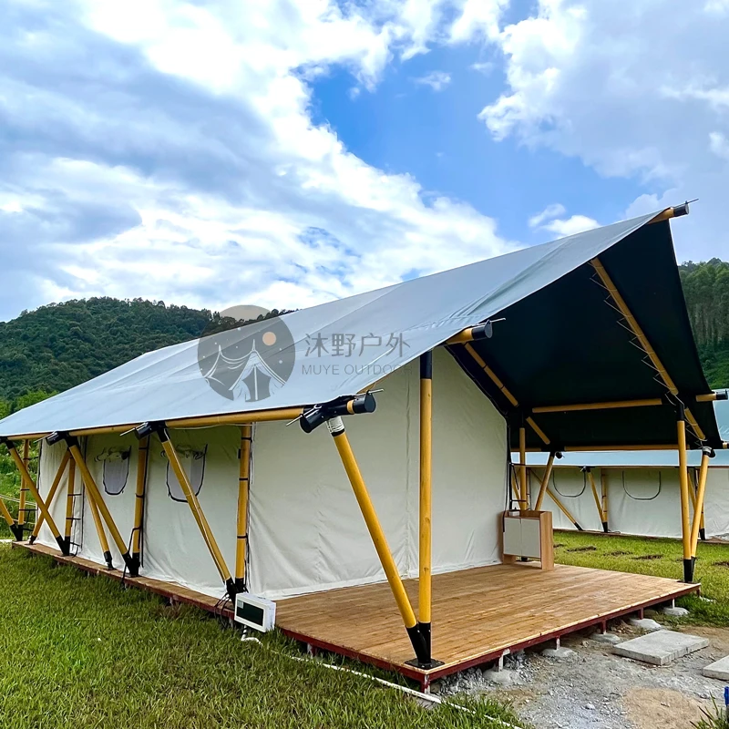 Waterproof PVC Wooden Frame Safari Glamping Tent China Tents Manufacturer