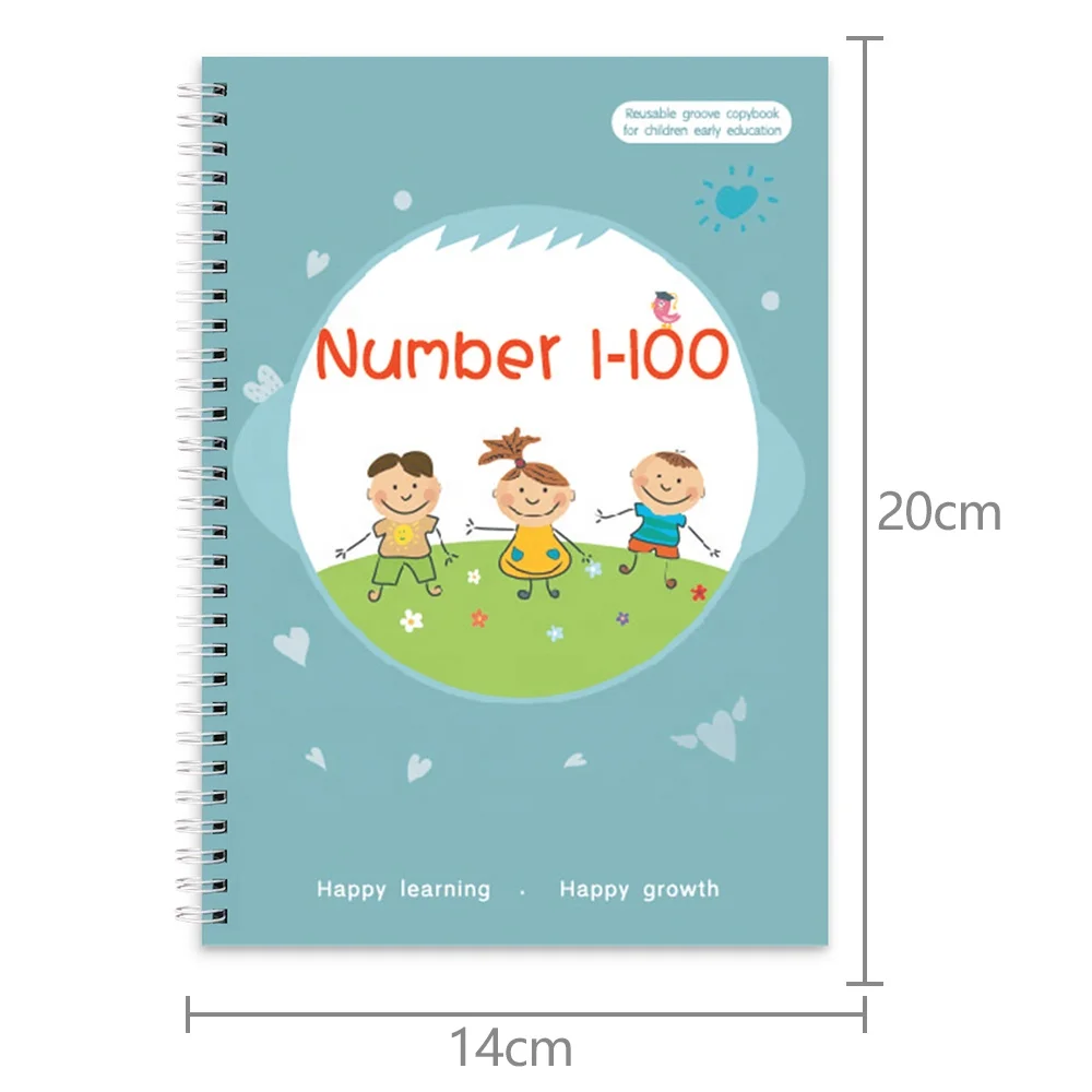 Wholesale Price Magic Reusable Calligraphy Groove Copybook for Children Early Education Book Digital Printing Cover CMYK Printed