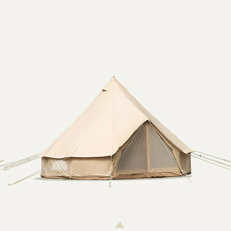 Outdoor Camping Waterproof 285G Cotton Glamping Zelt 3M 4M 5M Heavy Duty 900D Oxford Teepee 4 Season Bell Tent