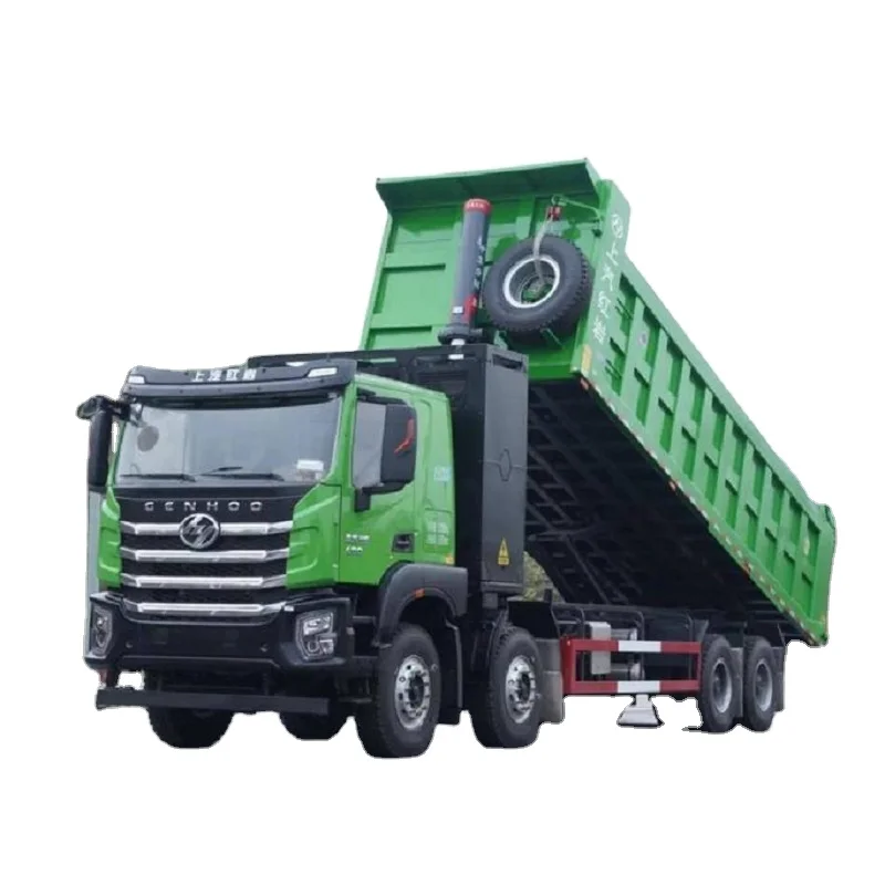 Hongyan Genhoo Dump IVECO Electric Truck 8X4 l heavy duty high quality low price manufacture Tipper Dump New Energy Truck