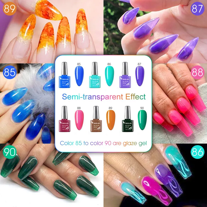 Wholesale Venalisa 7.5ML UV Gel Nail Gel Polish Esmalte de unas de manicura cosmética barniz de gel LED semipermanente