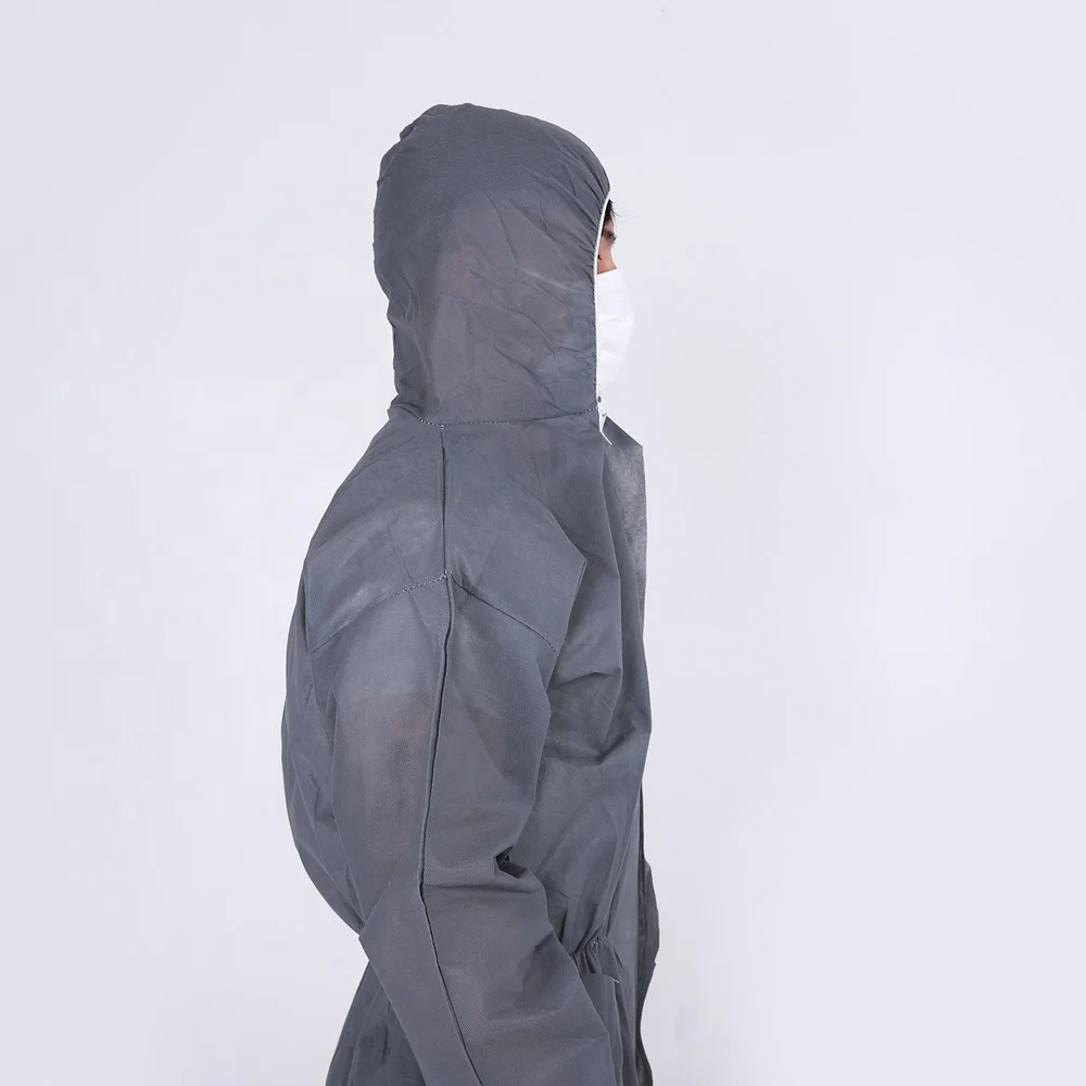 Ppe Suit Disposable Coverall Safety Clothing Type 5  Coverall Disposable Waterproof Hazmat Suit For Industrial Working Clothes