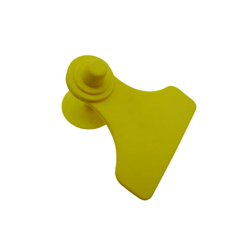 TPU Livestock Goats Ear Tags Animal Identification Ear Tags for Pigs Sheep Goat Pig Farming Equipment Yellow 58x60 mm Female Tag