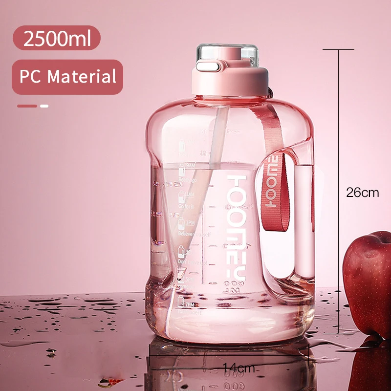 Large Capacity BPA Free Wide Mouth 1.5L 2.5L 1 gallon Sport Gym Clear Plastic PC Tritan Water Bottle Jug