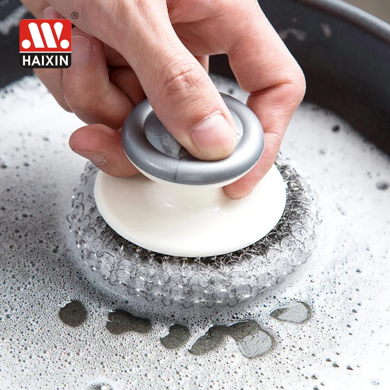 Kitchen home products PP deep cleaning bathroom foam ball pad scrubbers dish cleaner pans pot bowl plate plastic cleaning brush