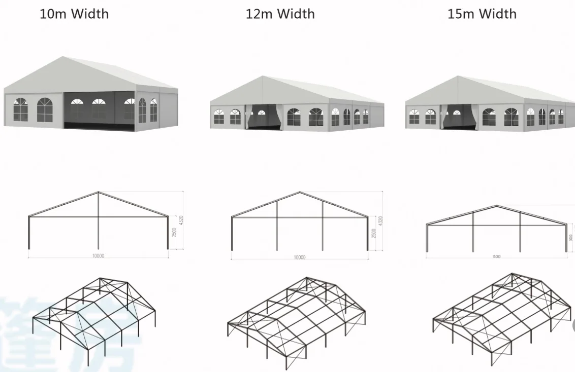 Large Industrial Waterproof Warehouse Tent  Wedding Tents For 500 People