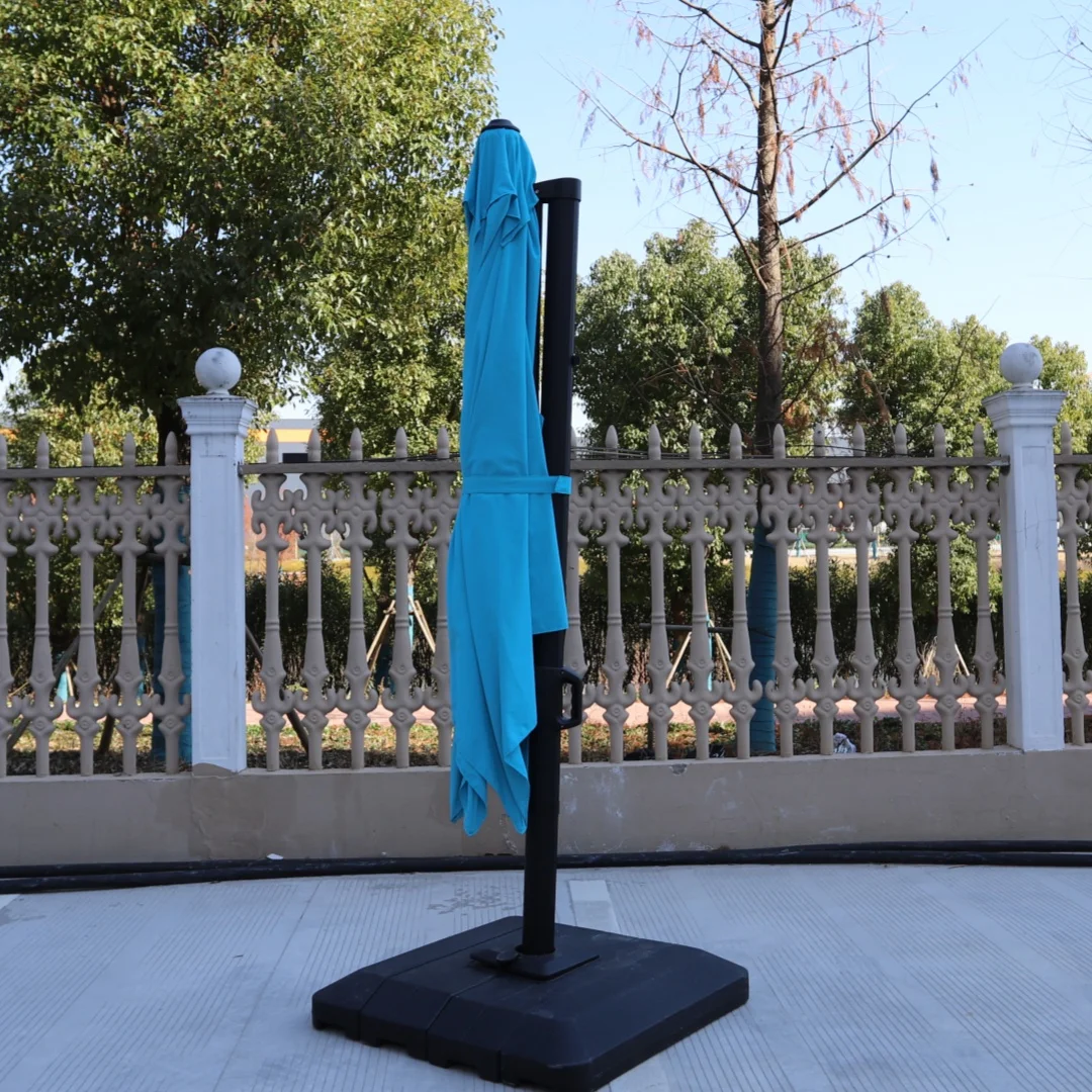 Sombrillas Patio Cantilever Large Garden Outdoor Parasol Umbrella with Solar Lights