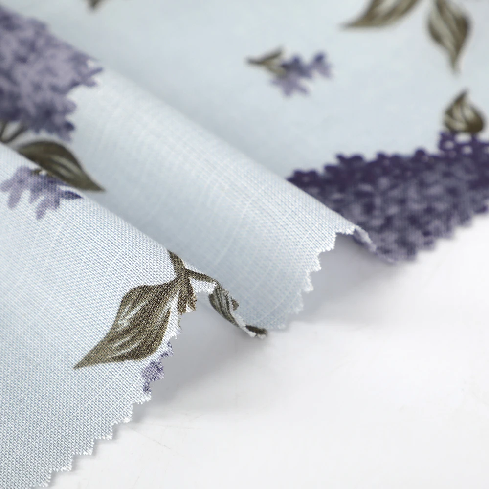 Lady color batch quality ramie cotton fabric wholesale linen shirting fabric summer shirts material stocklot woven dyed fabric