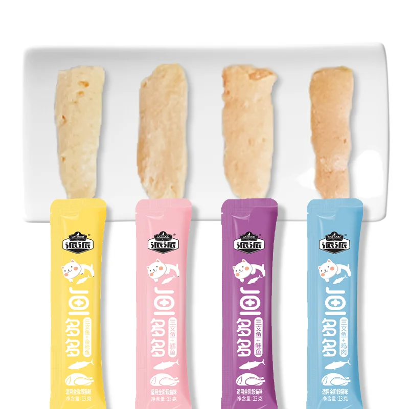 Oem Odm Paipai Wholesale High Protein Pet Treats   Cat Wet Food Strip Cat Snacks Wet Food